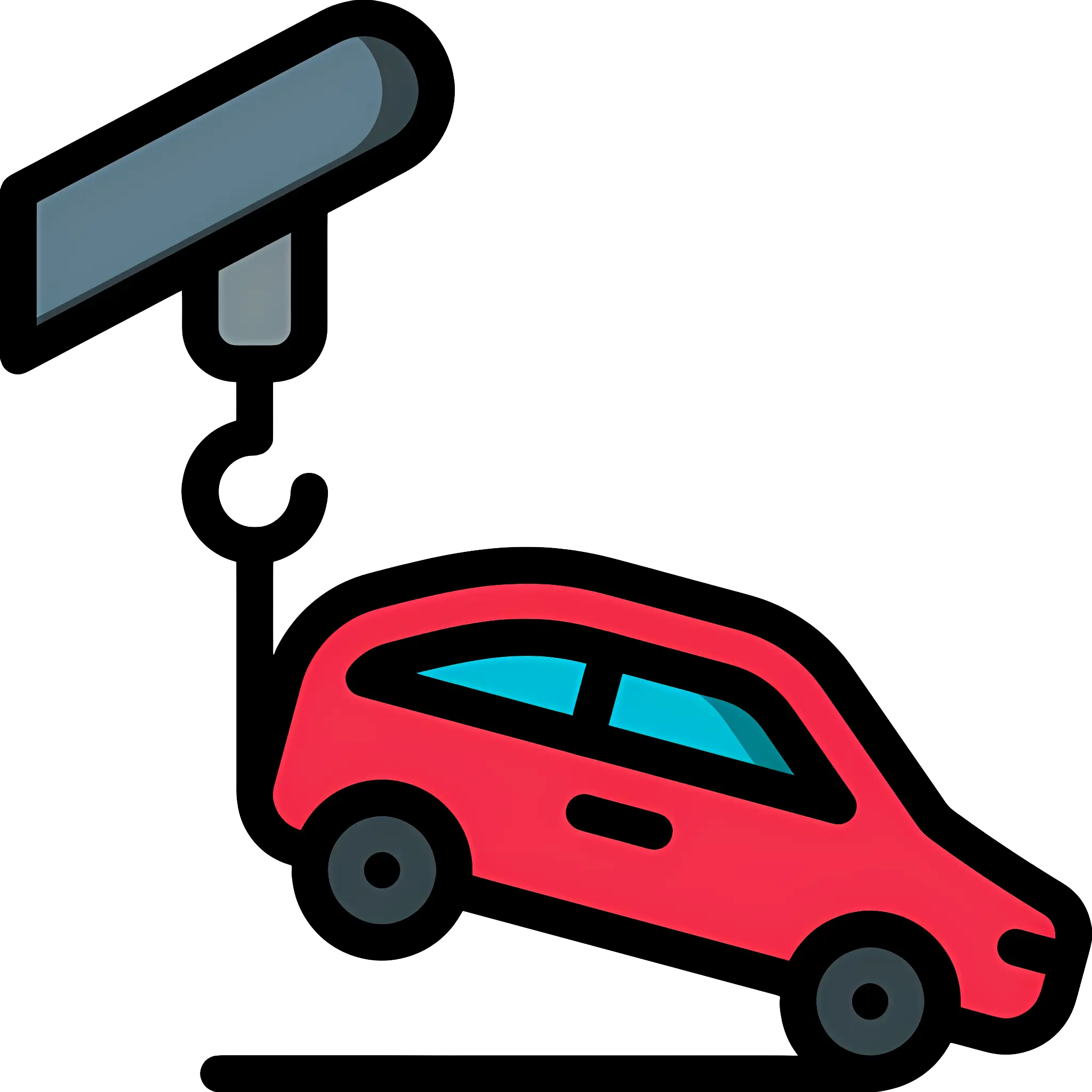 Simplified Car Towing Service Icon