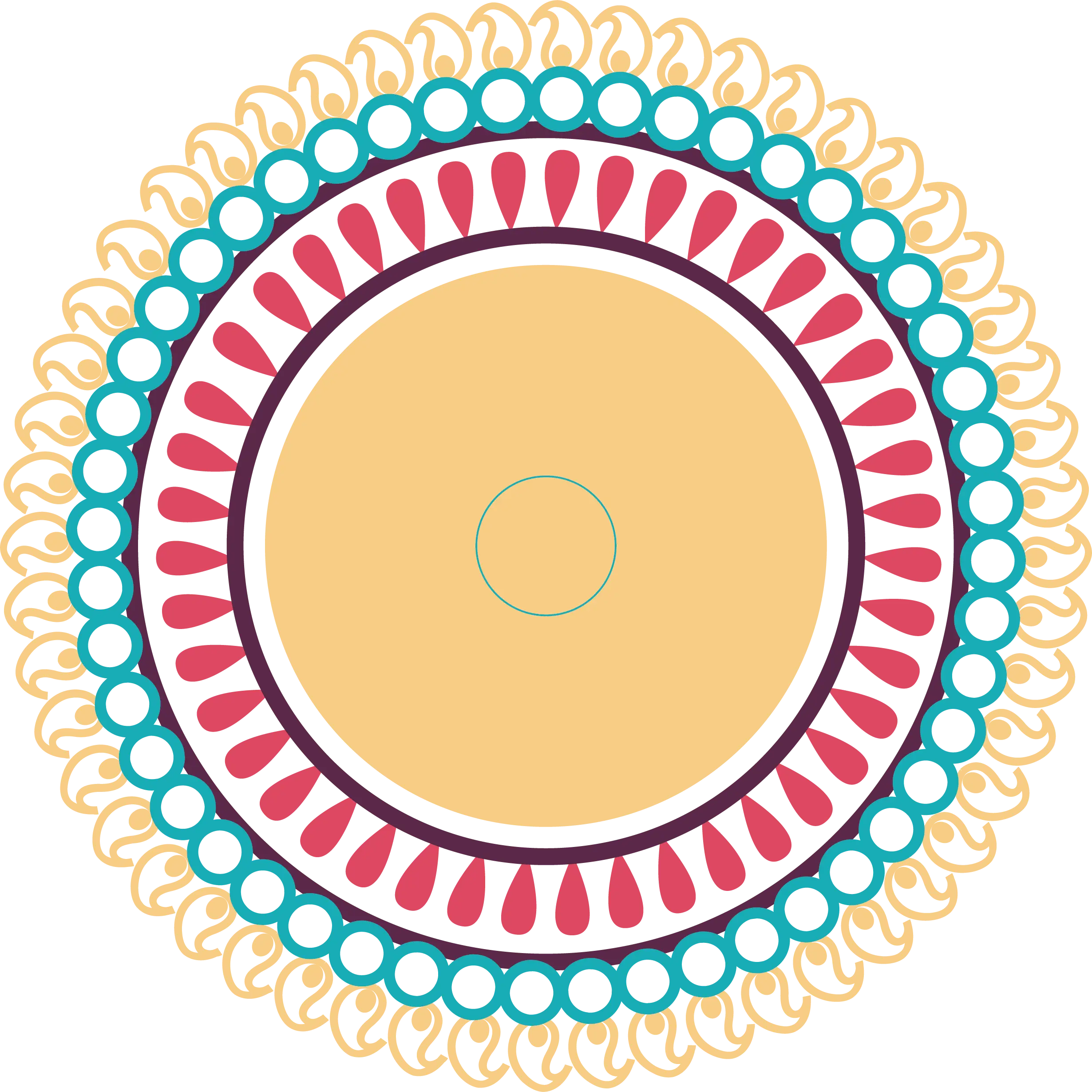 Colorful Mandala Design in Abstract Style