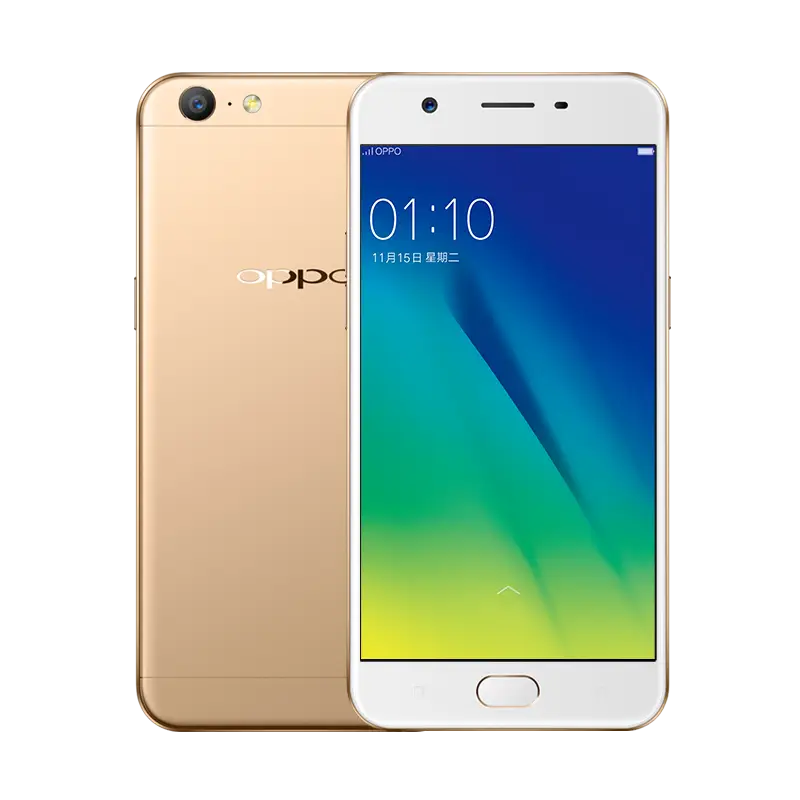Gold Smartphone with Front and Back View