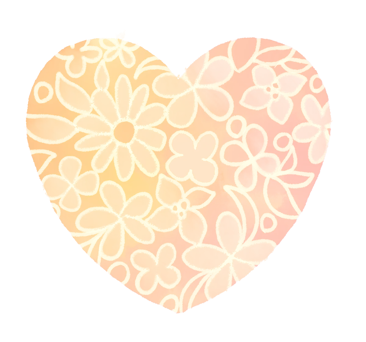 Pastel Floral Heart