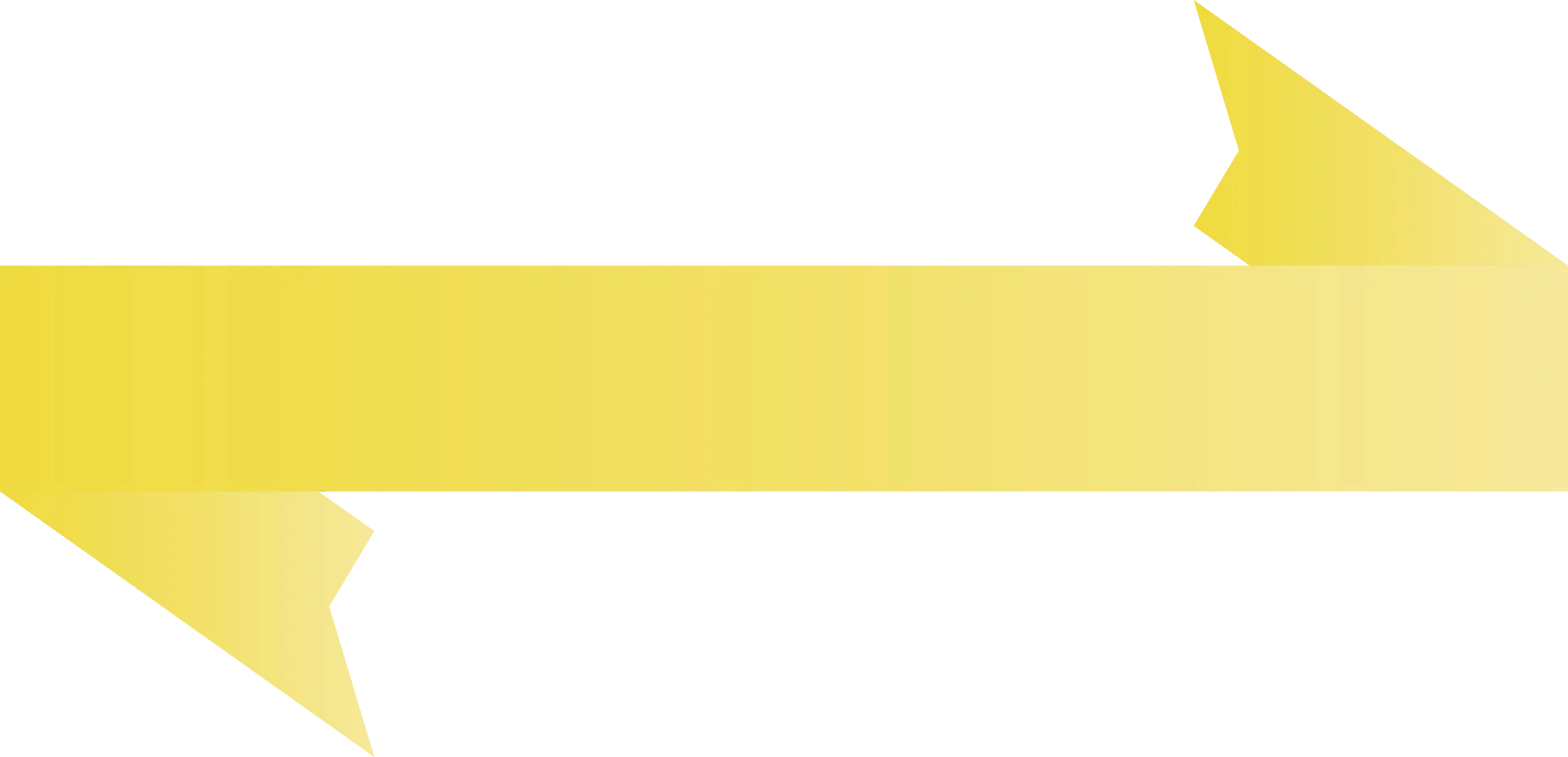 Curved Plain Yellow Ribbon Banner