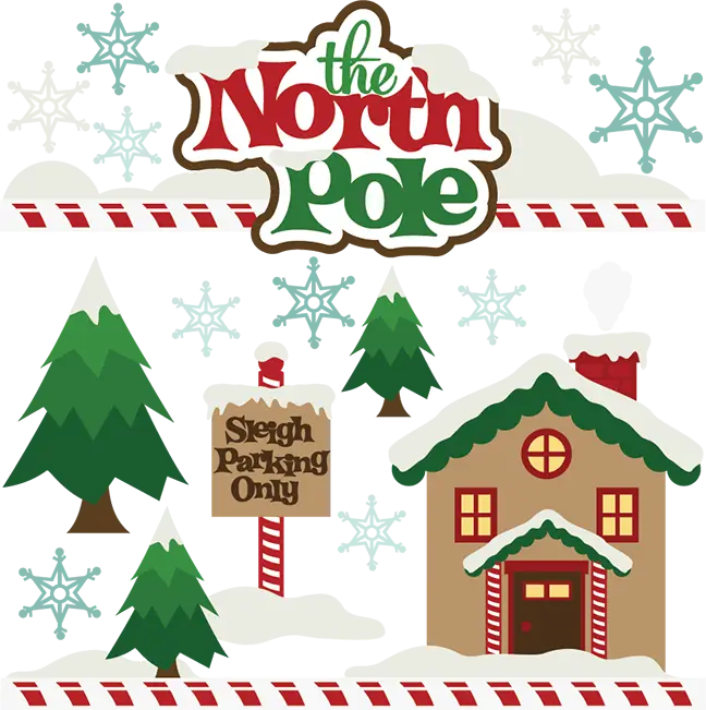North Pole Christmas Scene
