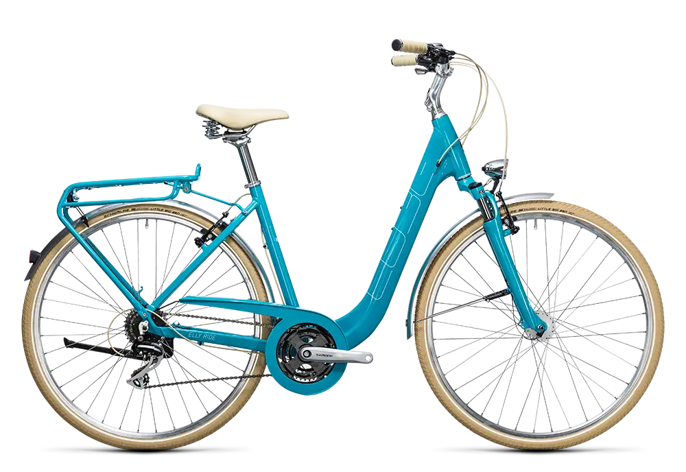 Teal Bicycle for Urban Mobility