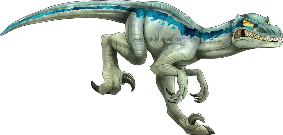 Cartoon Illustration of Velociraptor