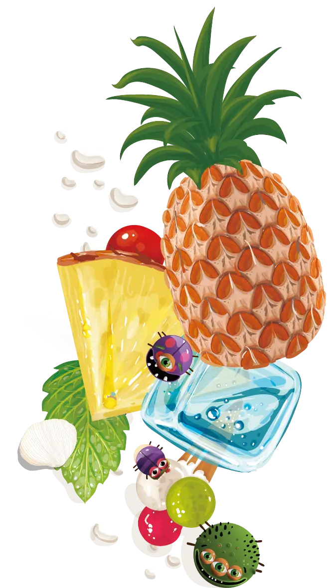 Tropical Pineapple with Slice