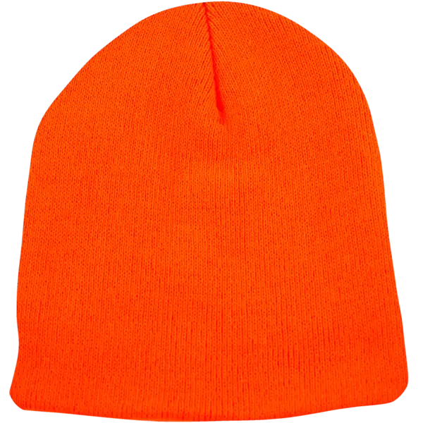 Bright Orange Knit Beanie for Winter