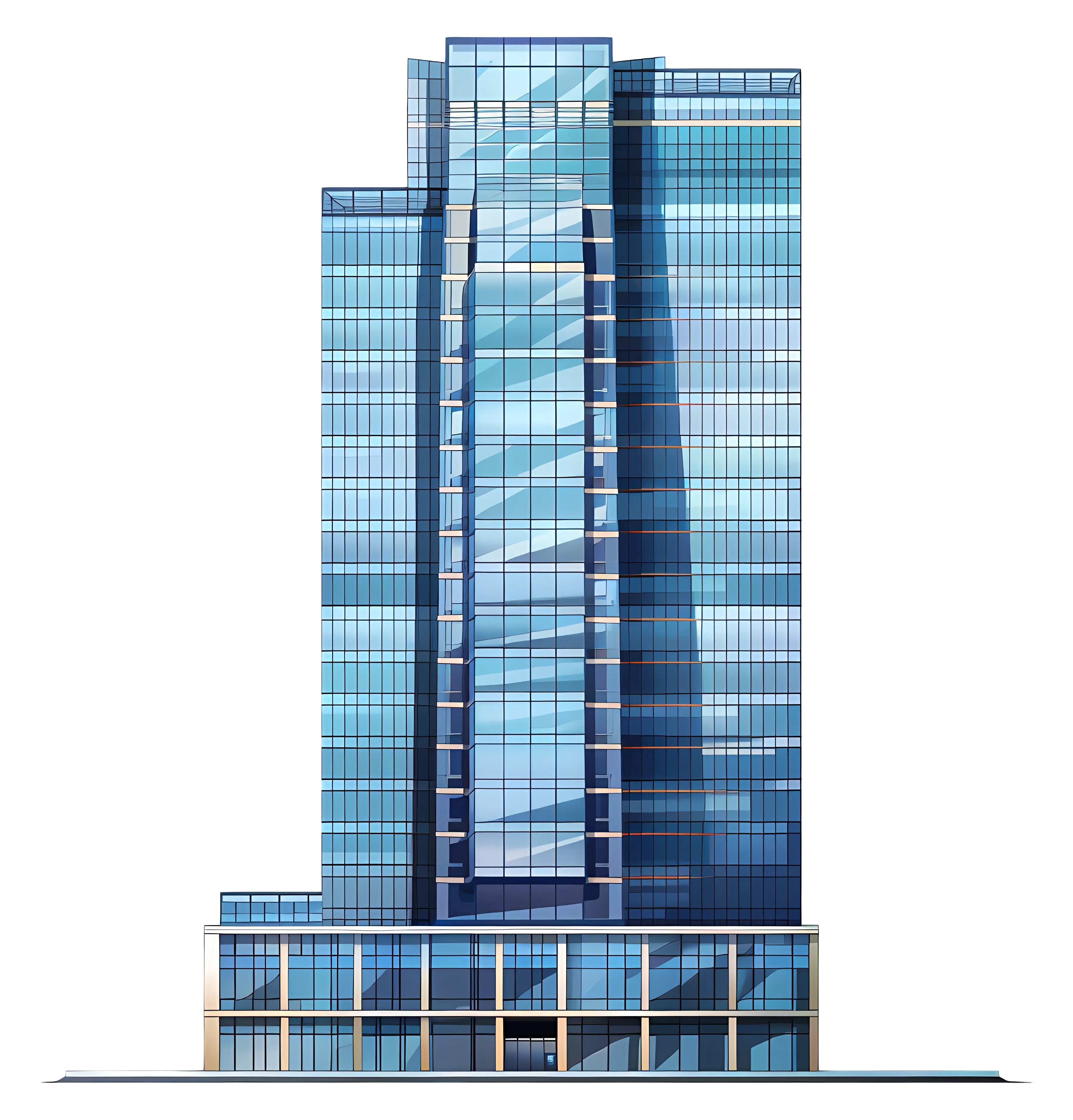 Modern Skyscraper with Glass Facade