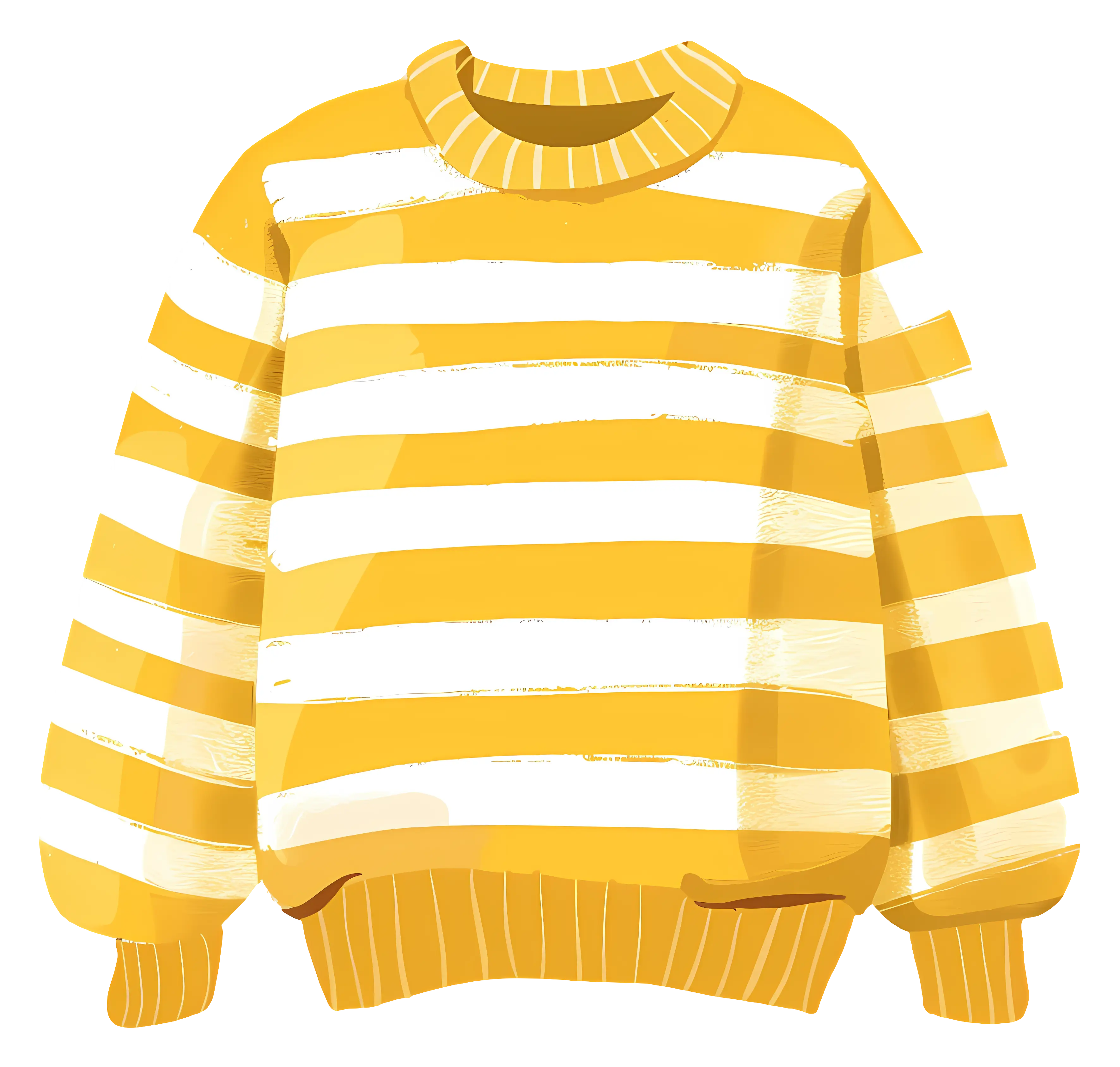 Yellow Striped Sweater Illustration