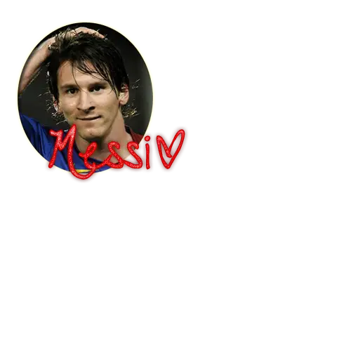 Messi Portrait with Heart