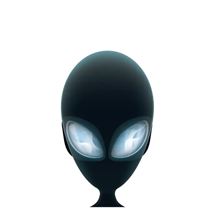 Mysterious Alien Head with Futuristic Design
