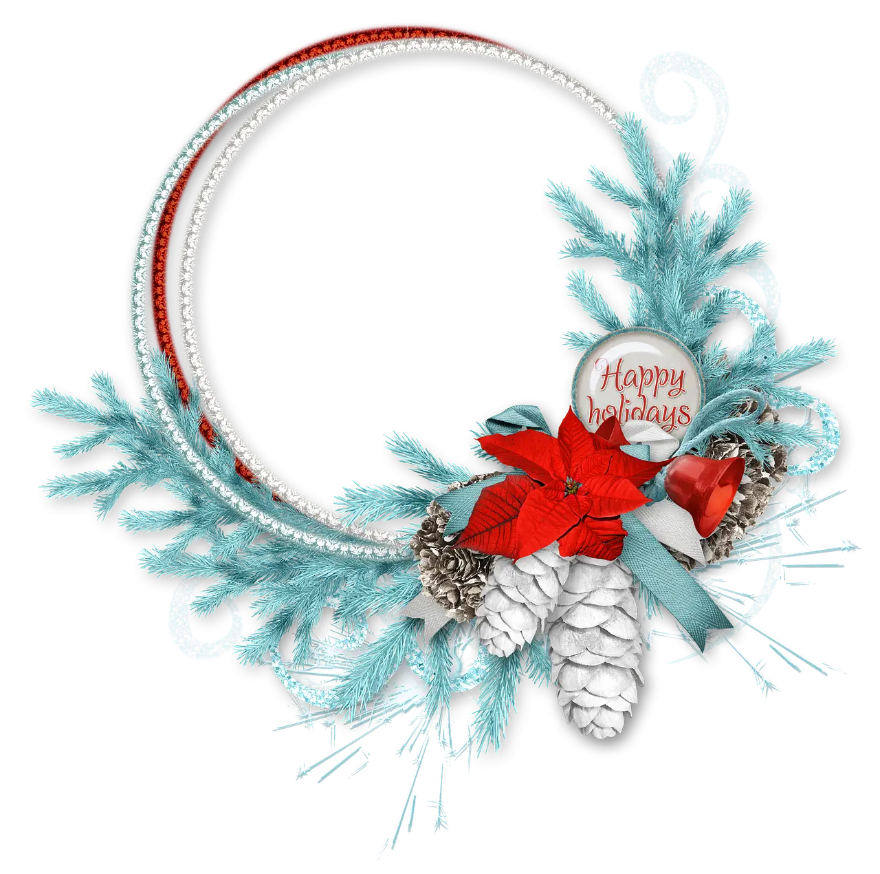Festive Holiday Wreath with Pinecones