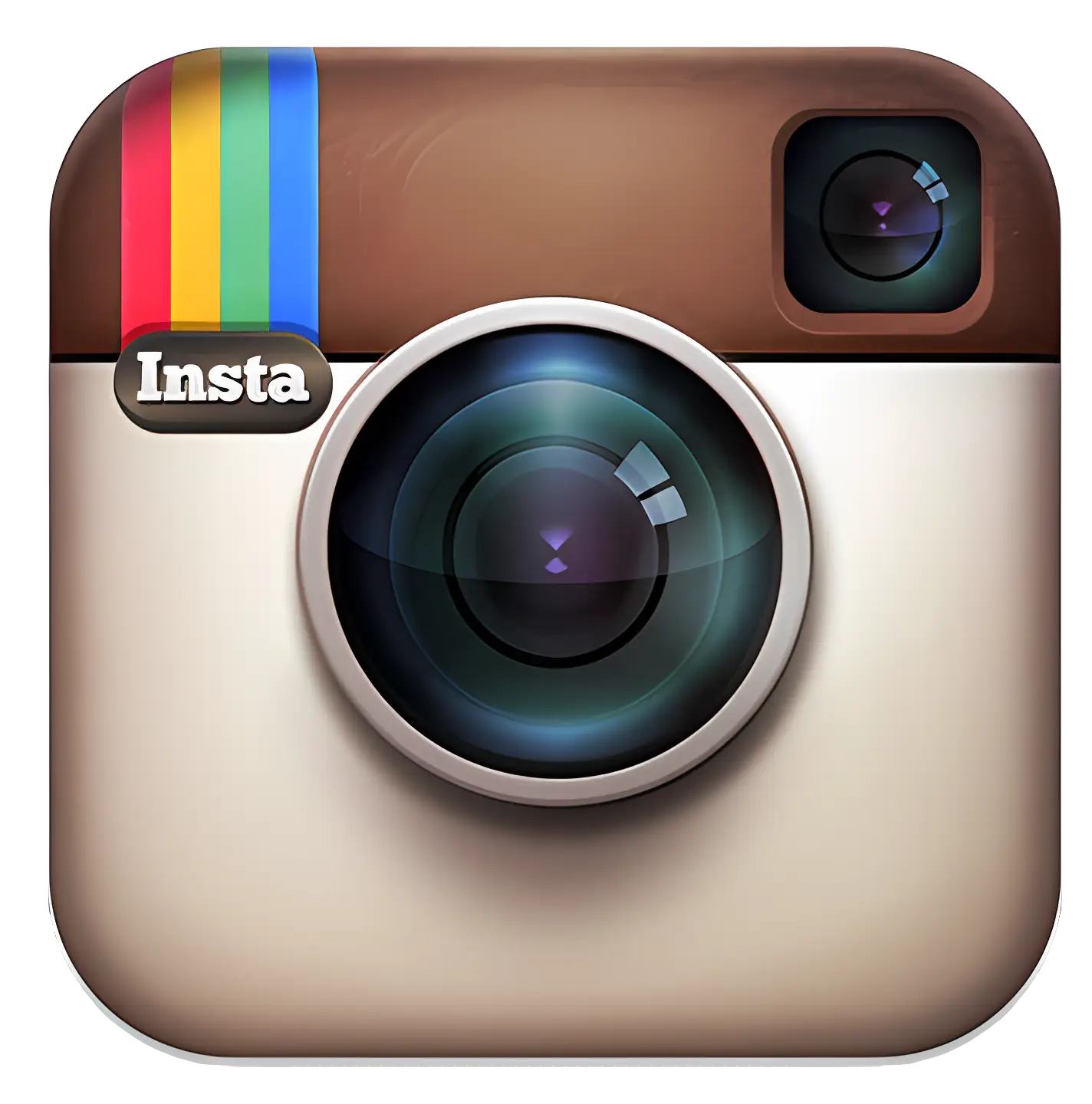 Instagram Icon with Vintage Camera Design