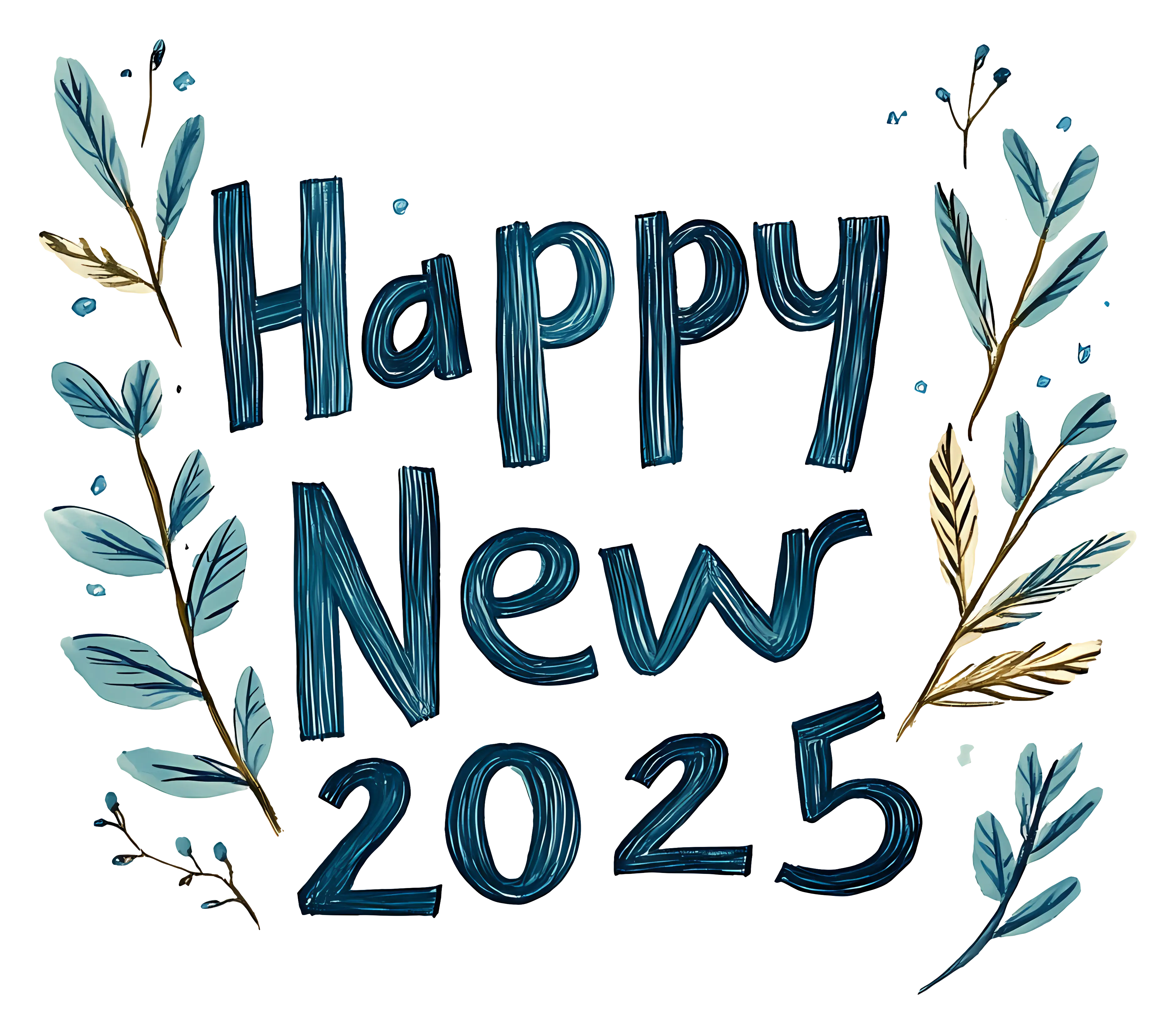 Happy New Year 2025 Greeting Design