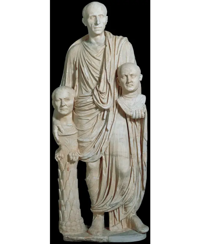 Ancient Roman Statue with Two Heads