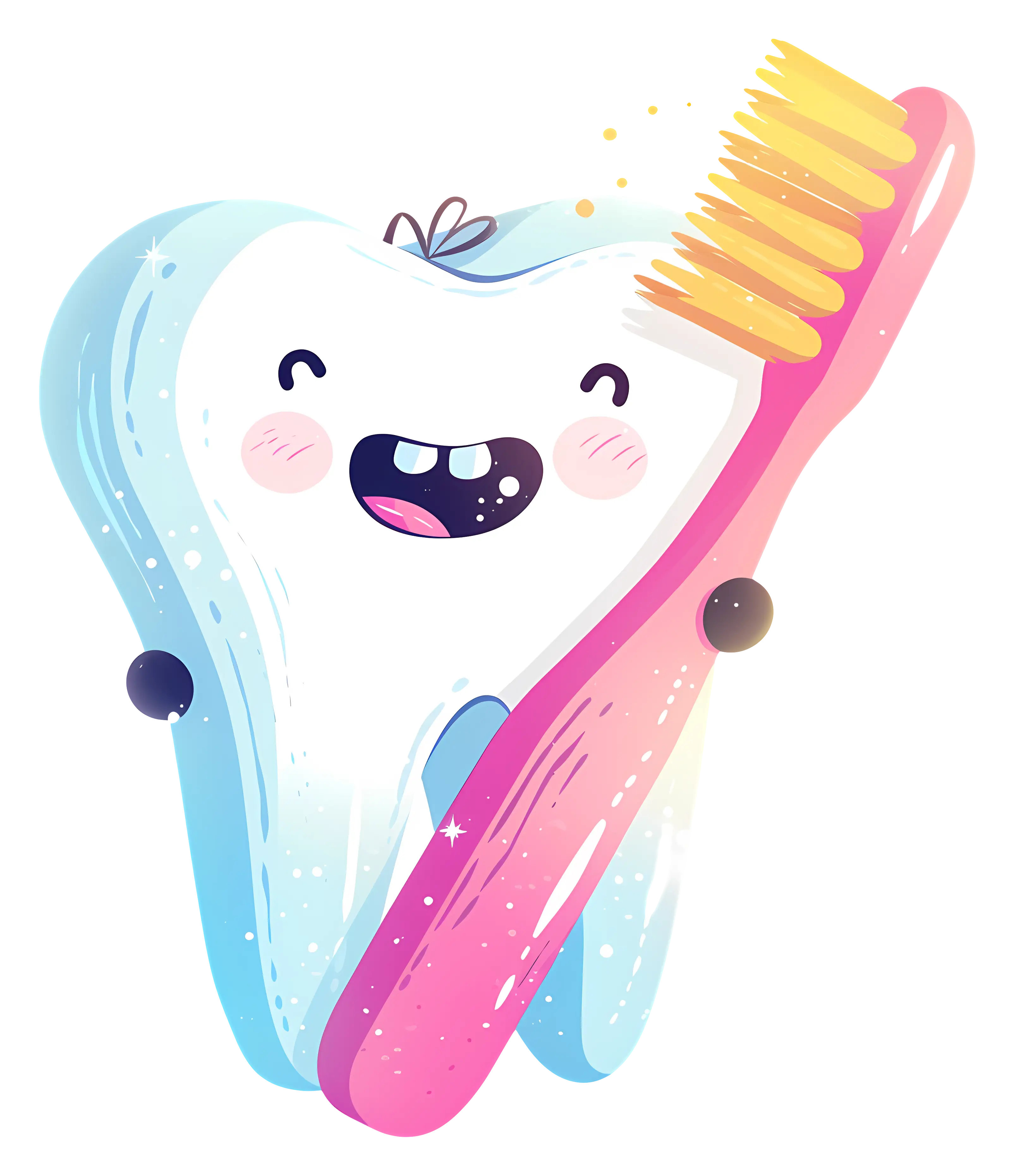 Happy Tooth with Toothbrush