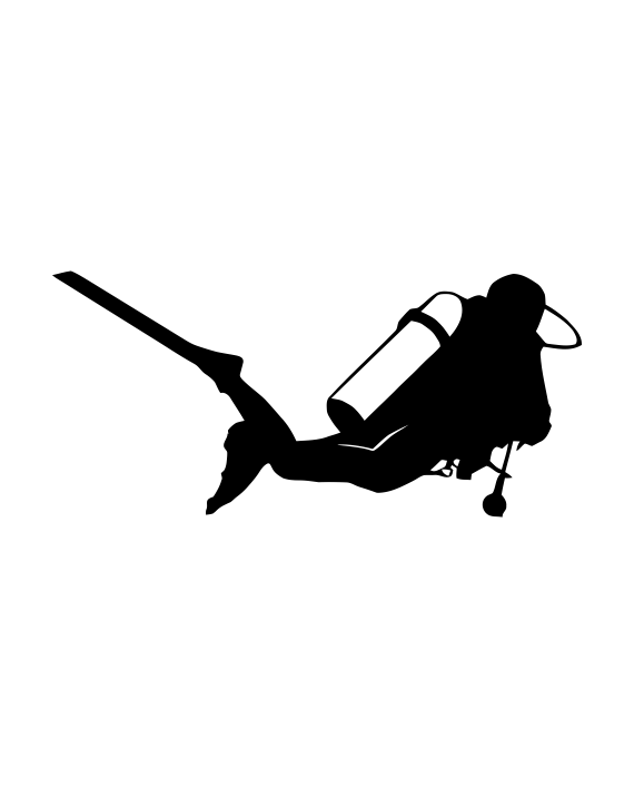 Silhouette of a Scuba Diver
