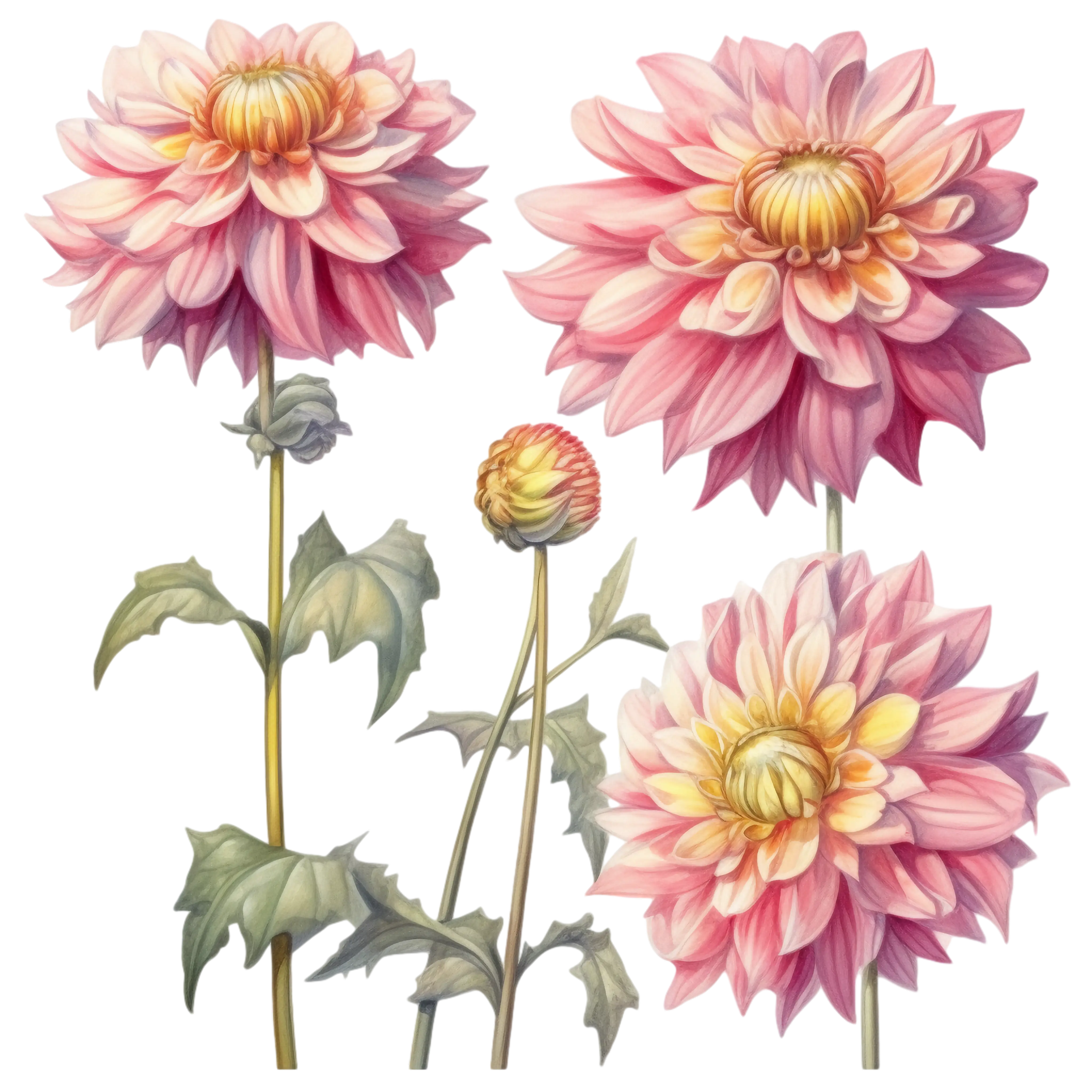 Beautiful Pink Dahlias
