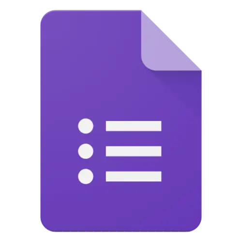 Purple Document Icon with a List
