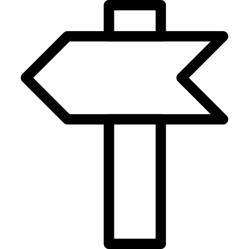 Black Arrow Signpost Illustration