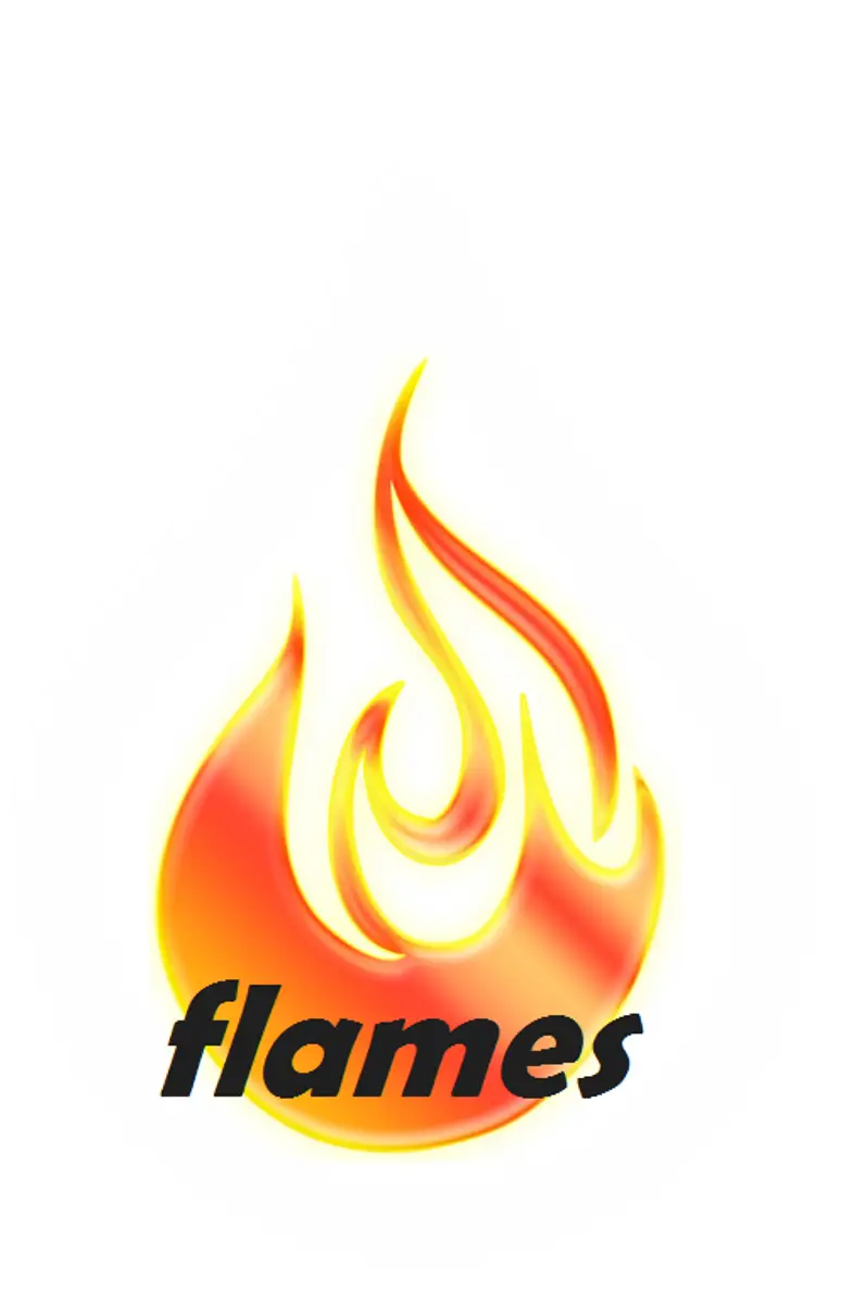 Flame Symbol with Text