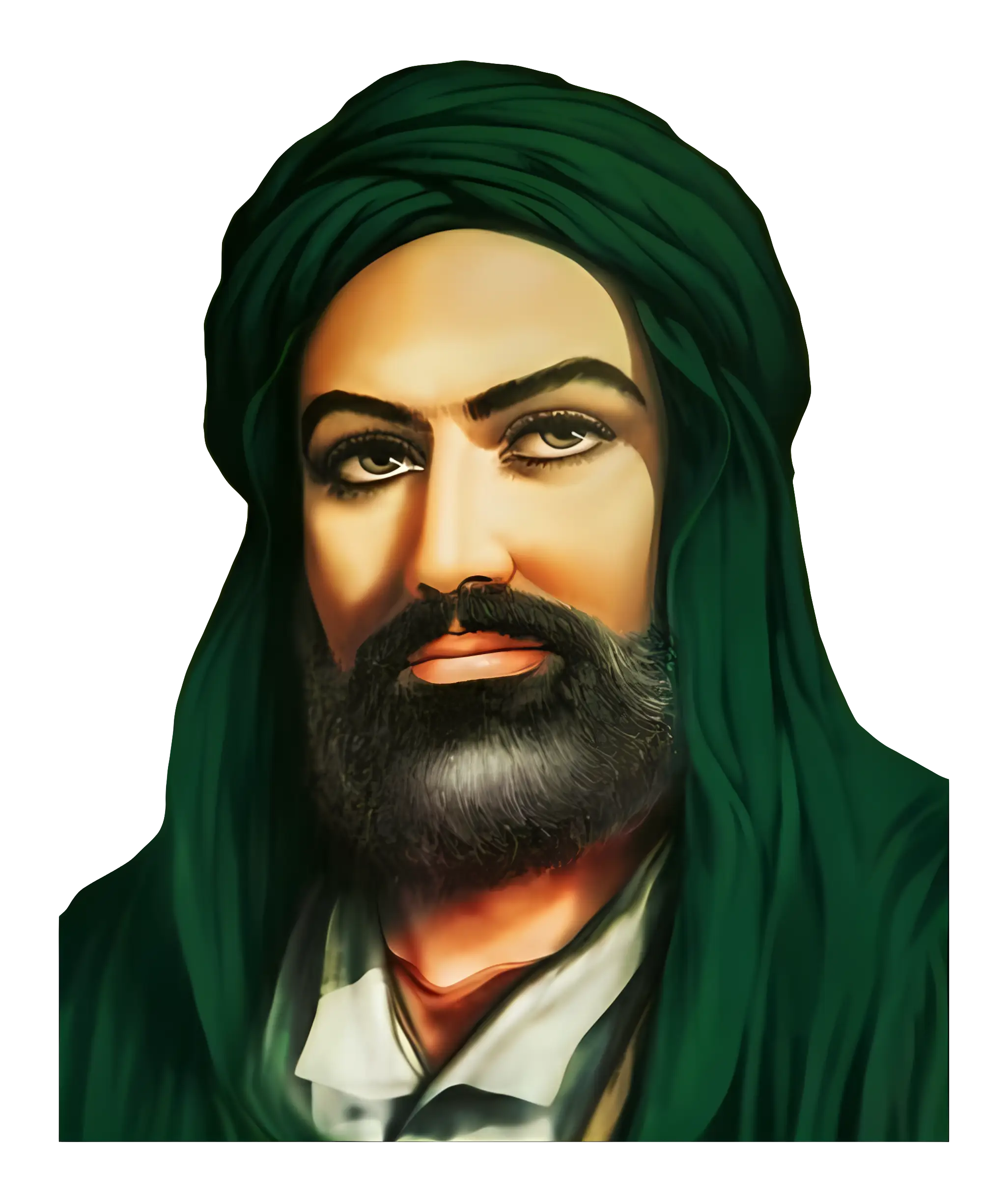 Bearded Man in Green Turban