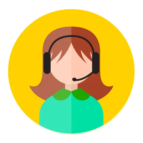 Customer Service Representative Icon in Flat Design