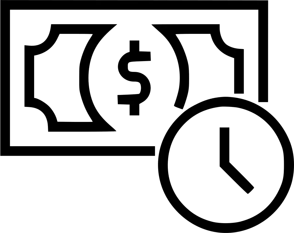 Icon of Dollar Symbol with Clock