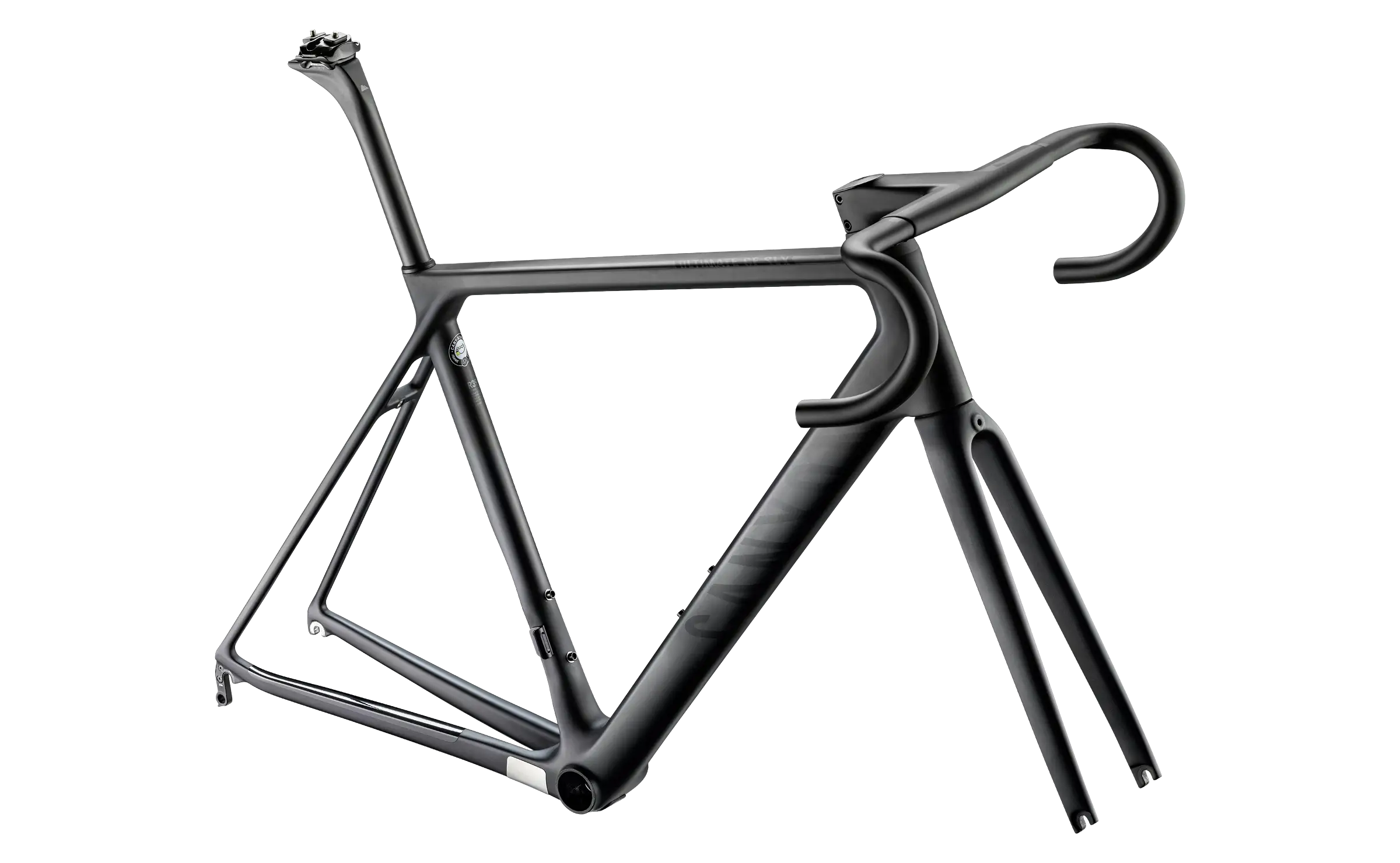 Black Carbon Fiber Bicycle Frame