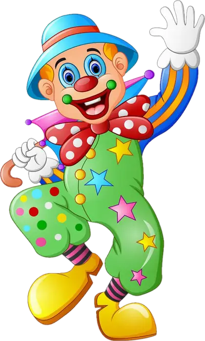 Colorful Cartoon Clown