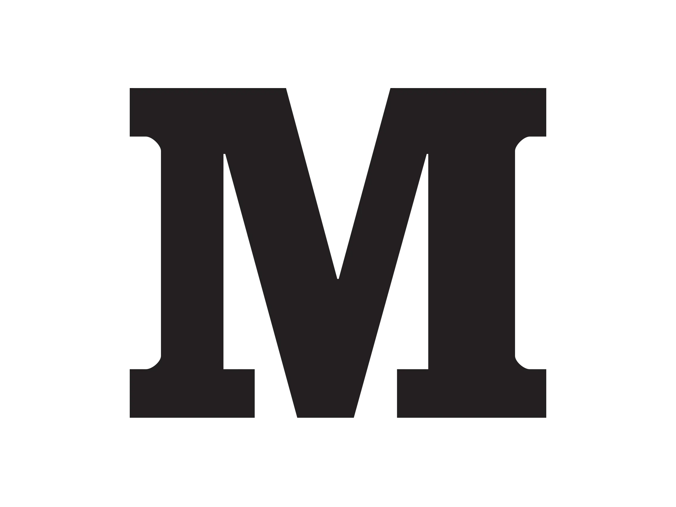 Bold Black Letter M Design