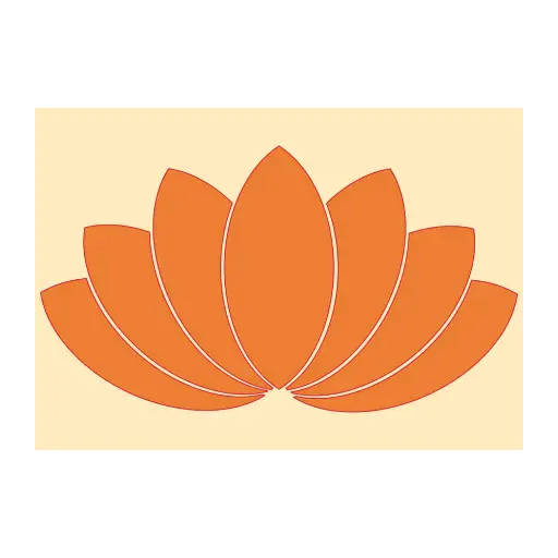 Simple Orange Floral Design Illustration