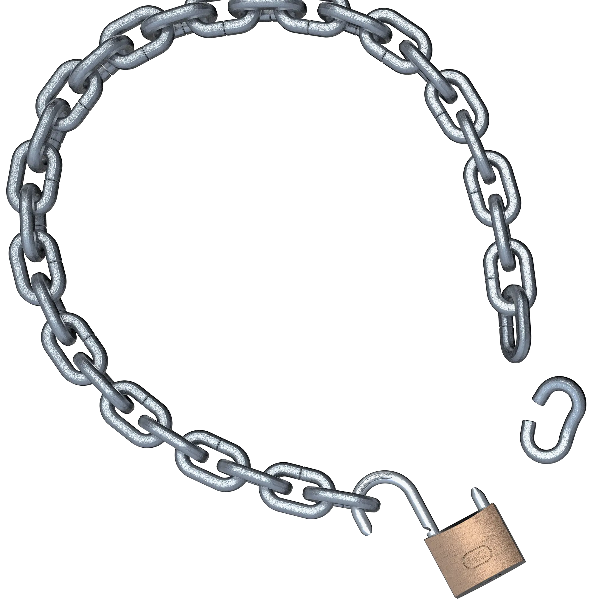 Broken Chain and Padlock