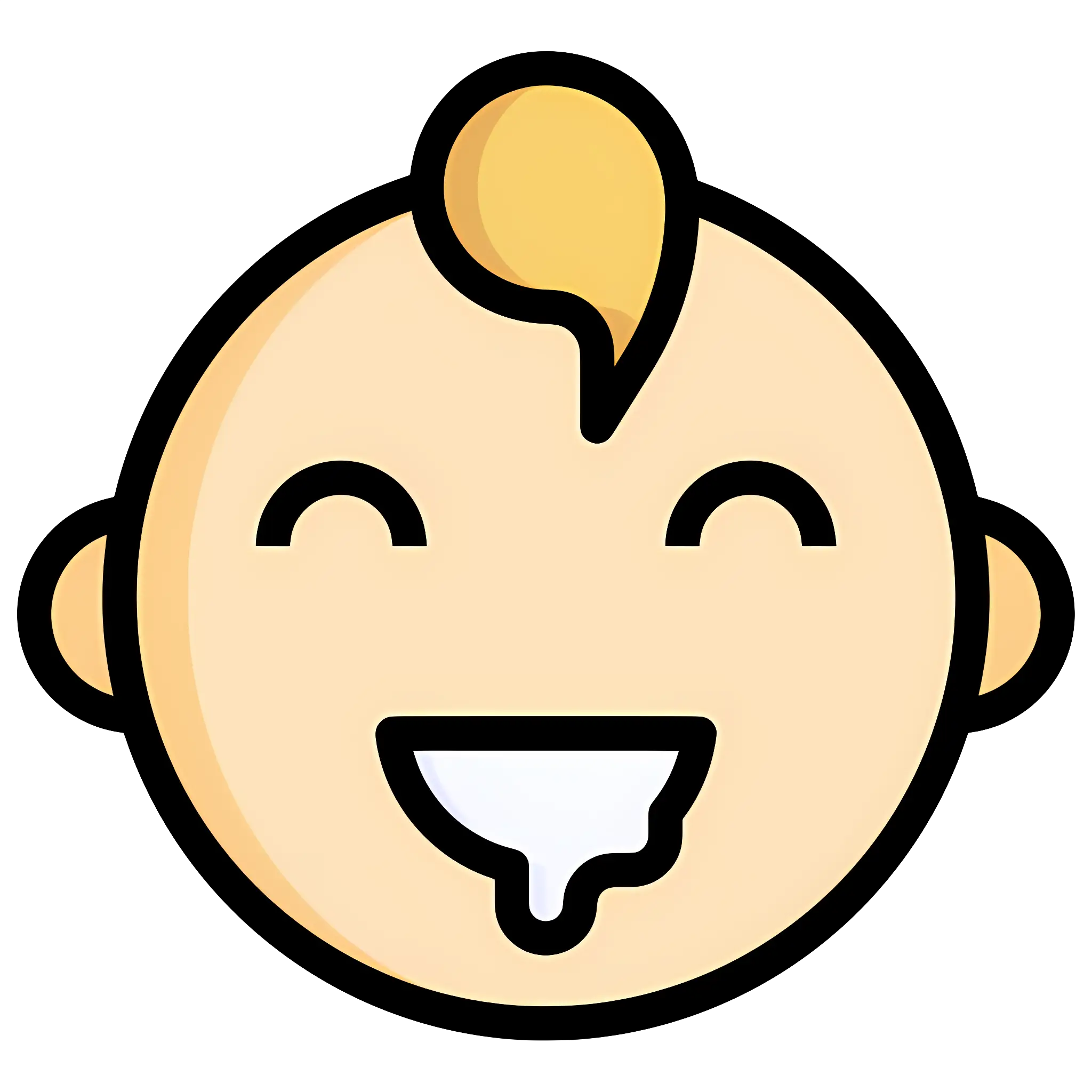 Smiling Baby Face Illustration