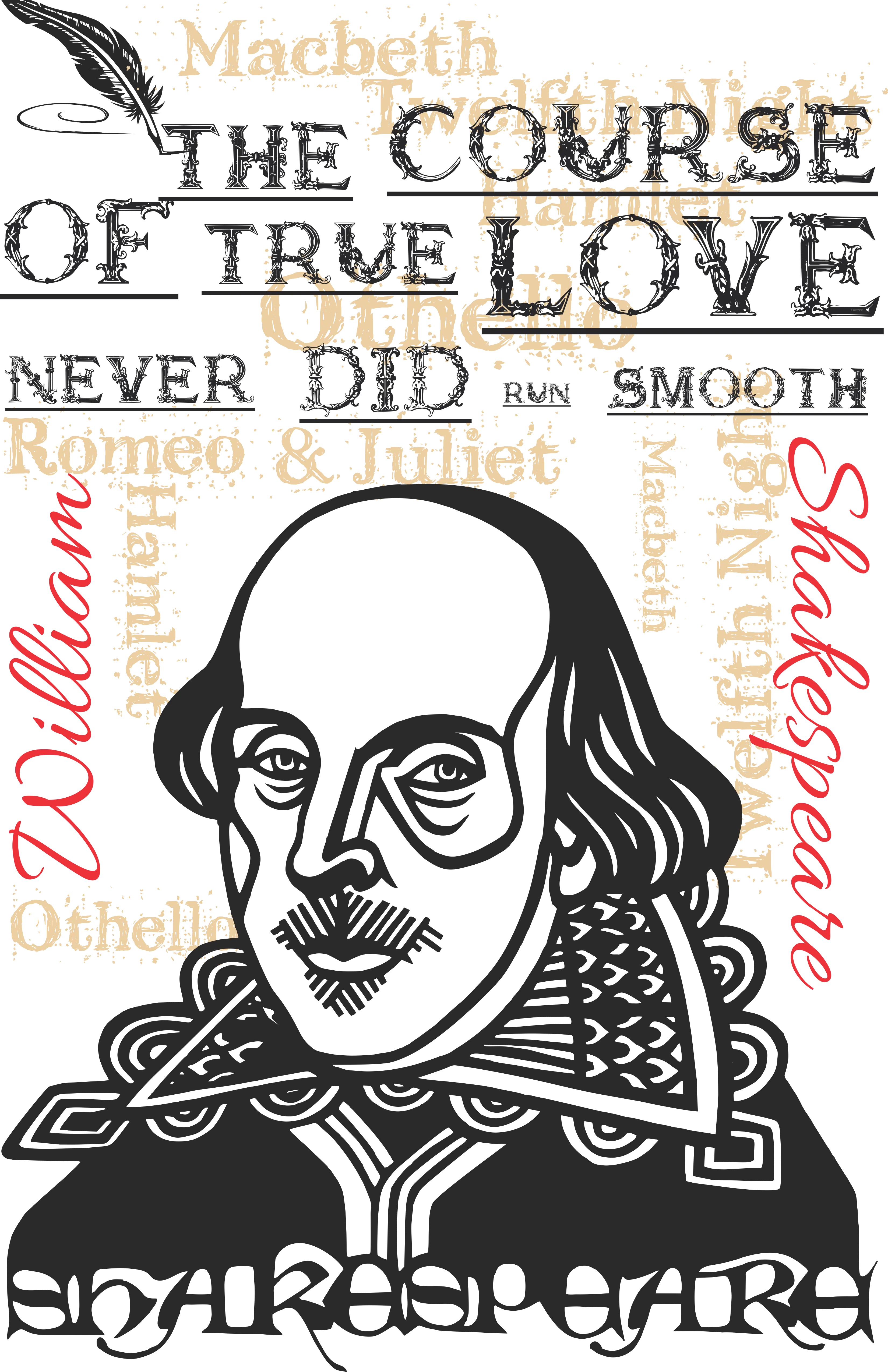 Shakespeare Illustration with Quote