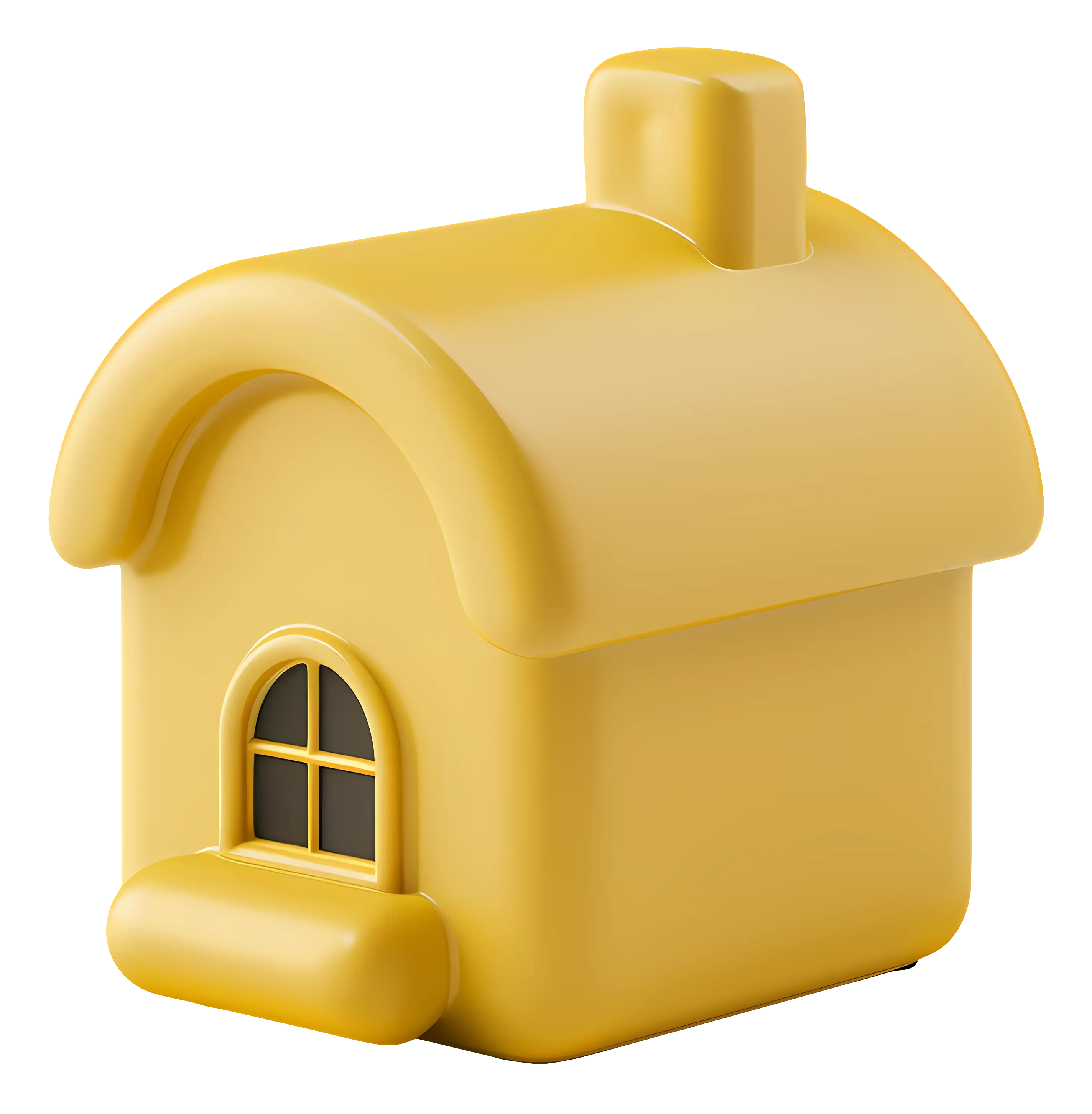 Yellow House Figurine Miniature