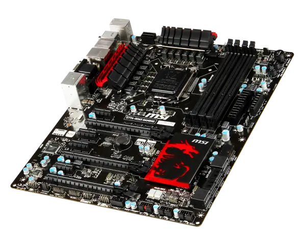 Black and Red Computer Motherboard