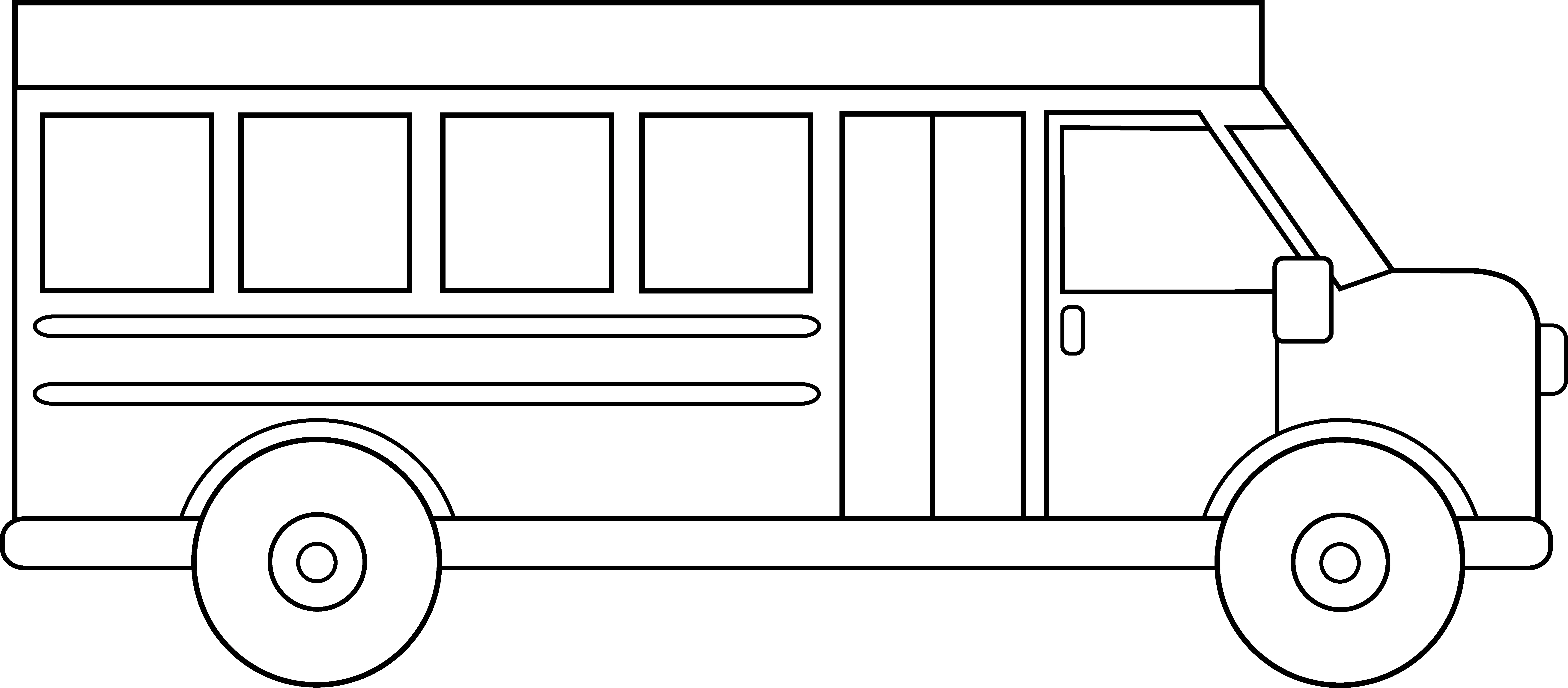 Outline of a School Bus