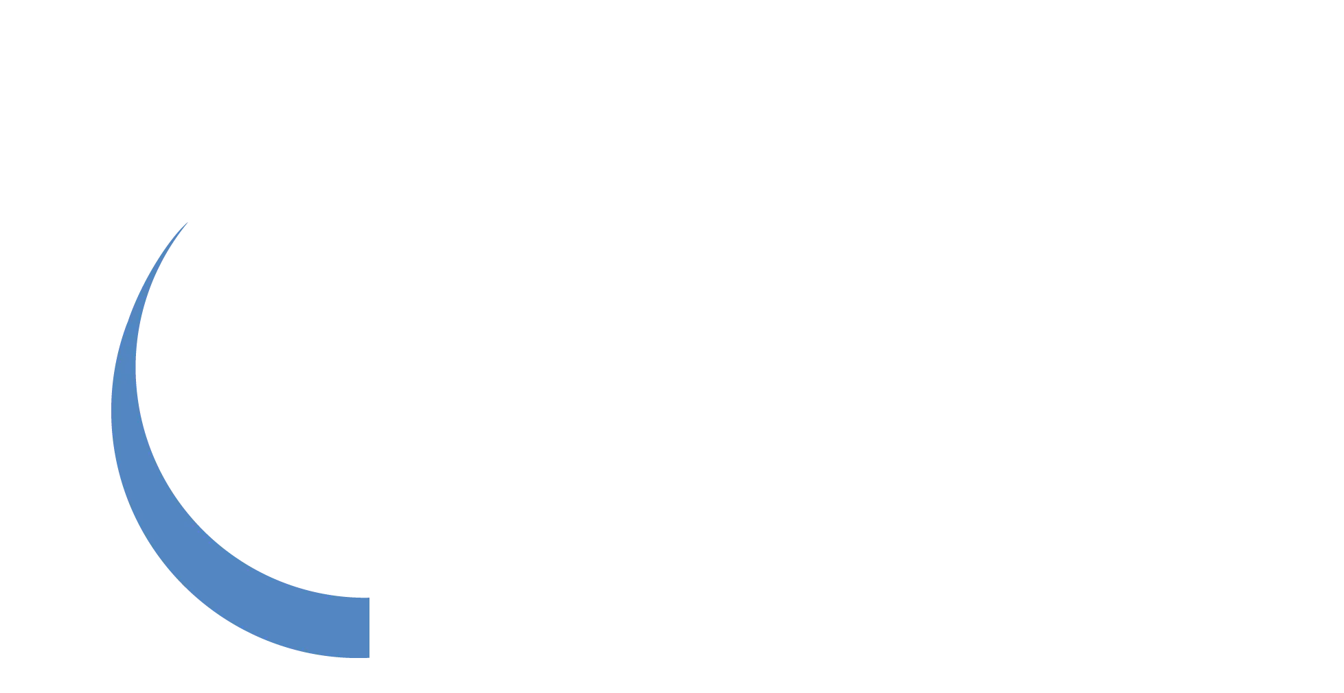 Blue Crescent Moon Shape