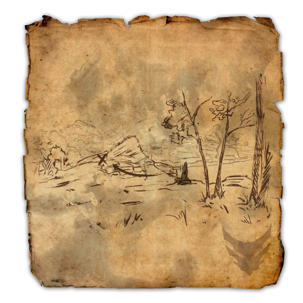 Aged Parchment Paper with Artistic Sketch