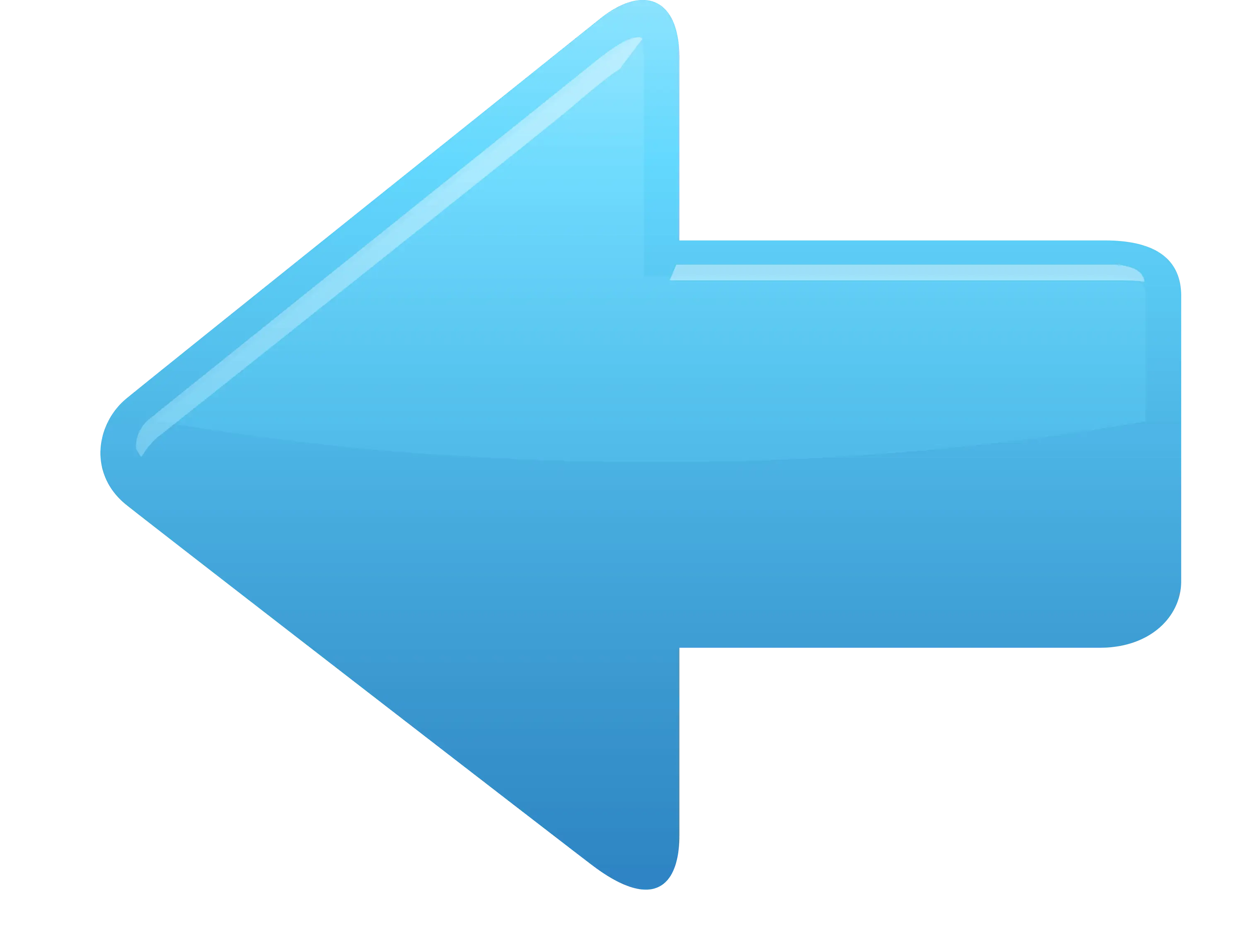Left Arrow in Blue