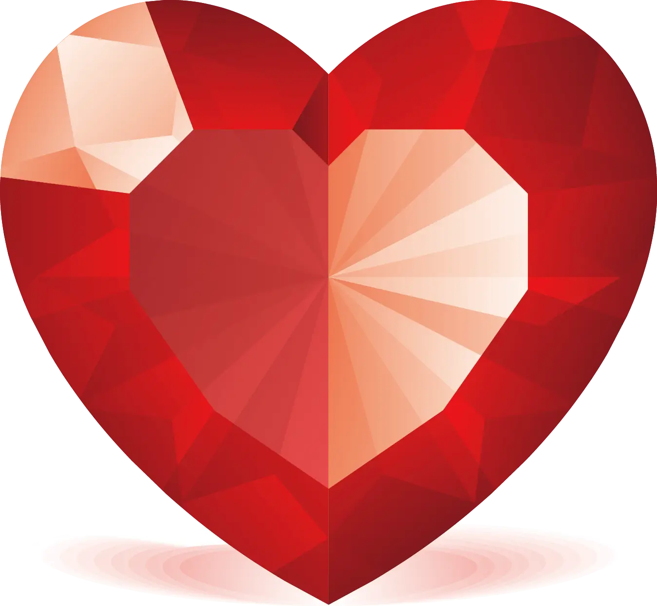 Red Crystal Heart Jewelry Design