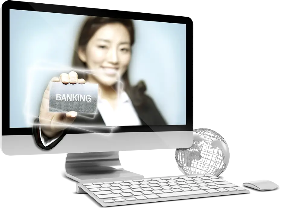 Online Banking on Computer Screen