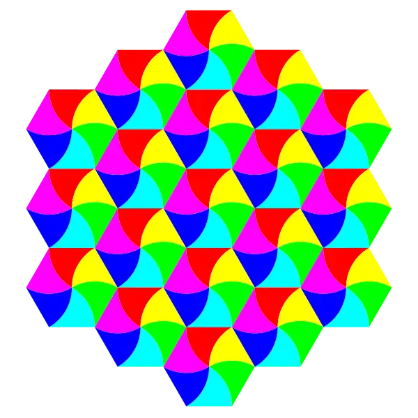 Vibrant Hexagonal Geometric Pattern