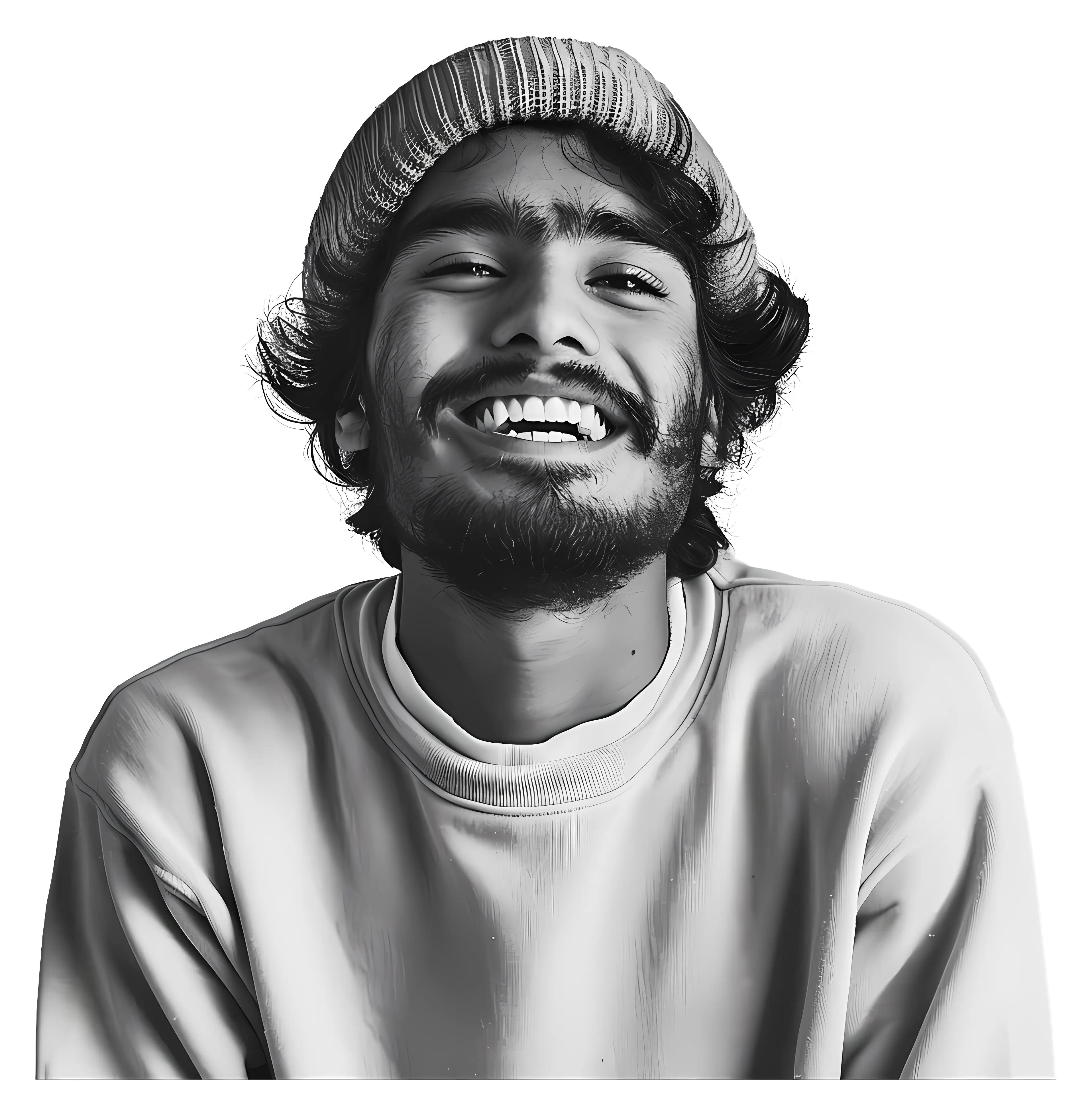 Smiling Man in Beanie