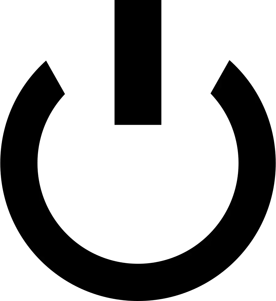 Minimalist Power Button Symbol Logo