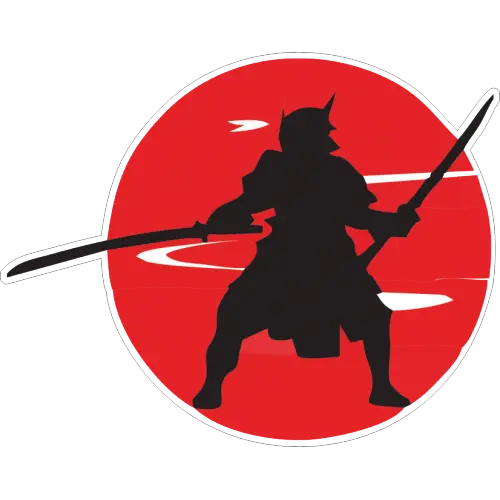 Samurai Silhouette with Swords