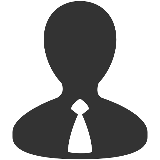 User Icon with Tie Silhouette