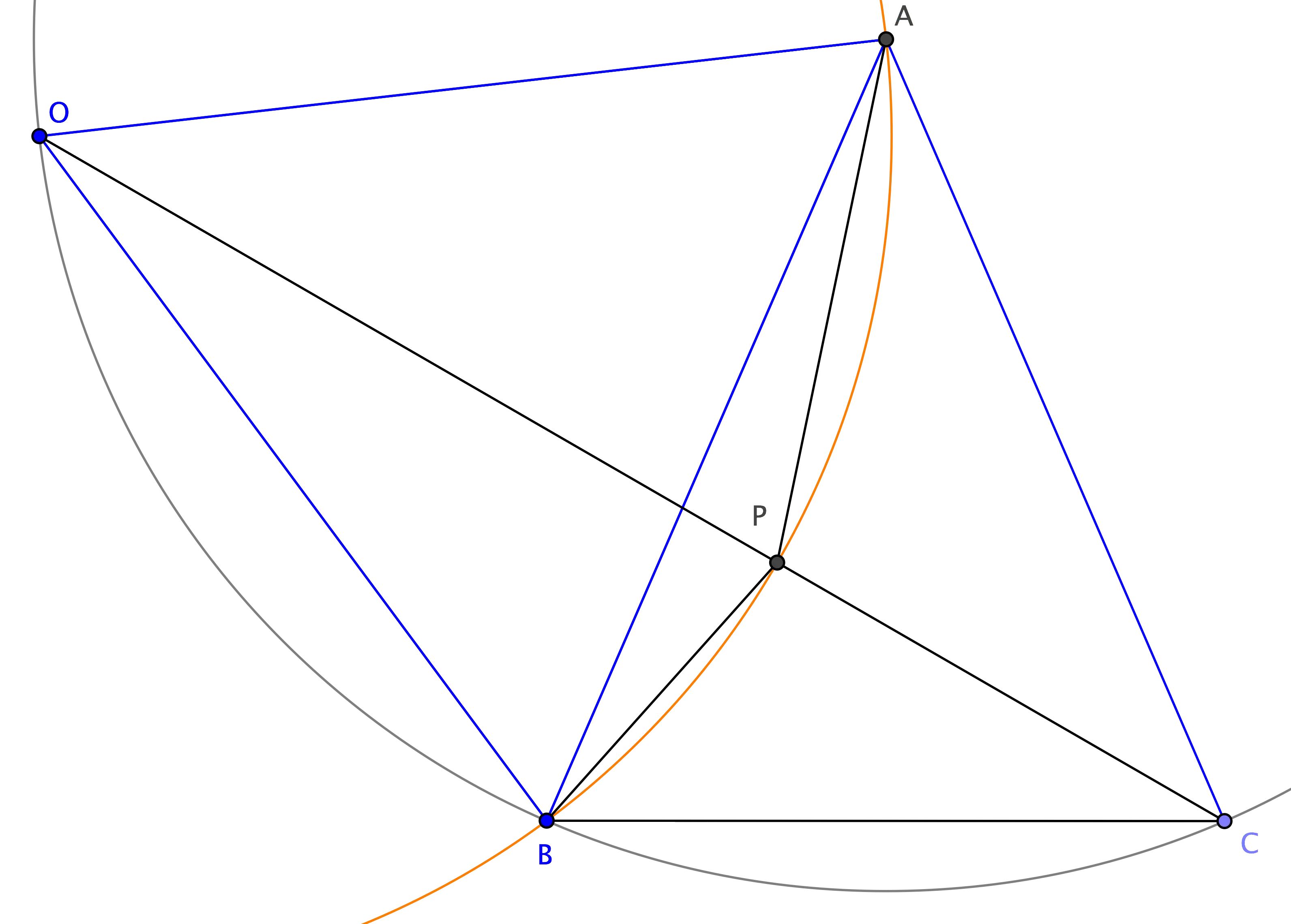Geometric Diagram with Interconnected Lines and Points