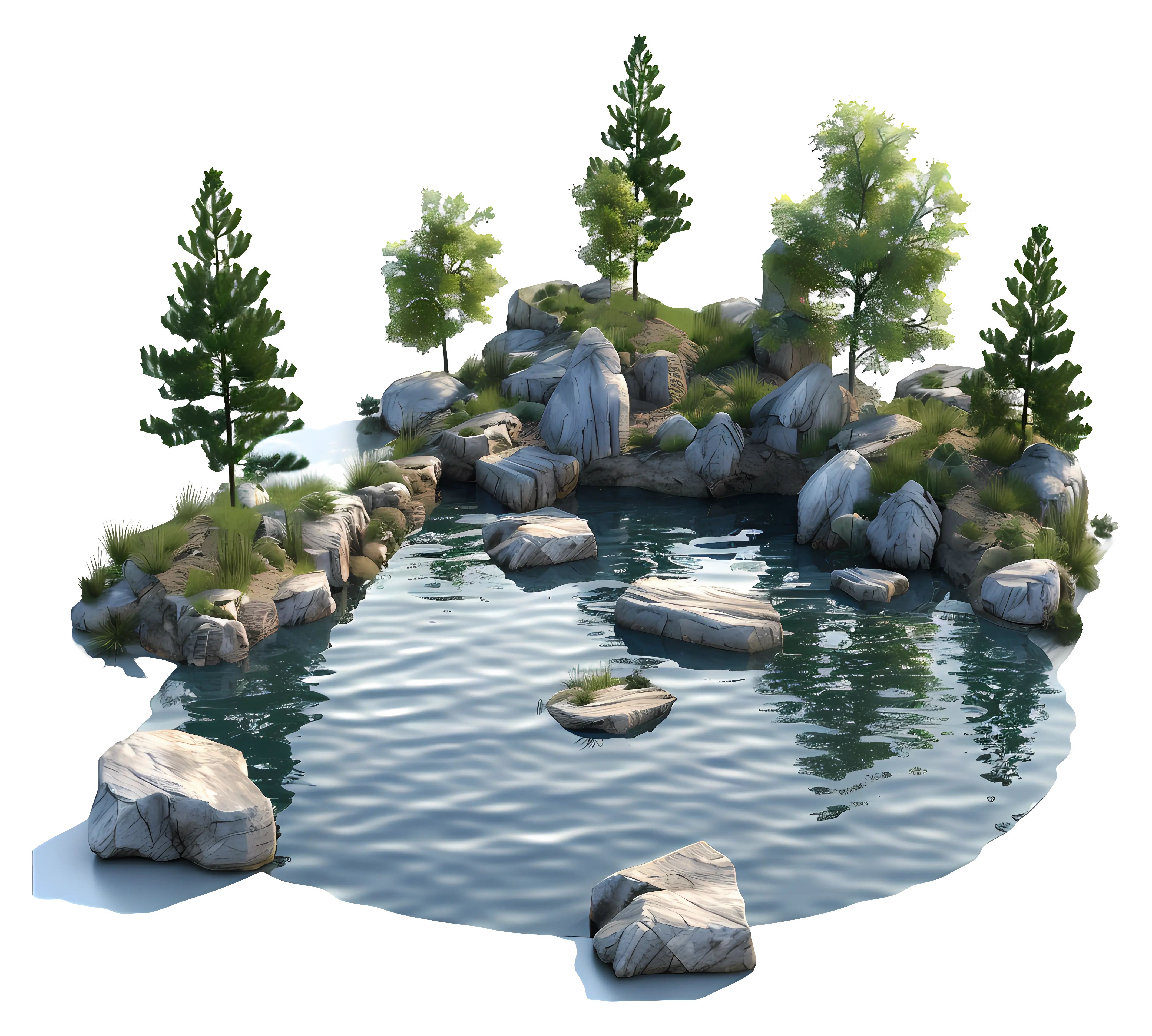 Serene Pond Landscape