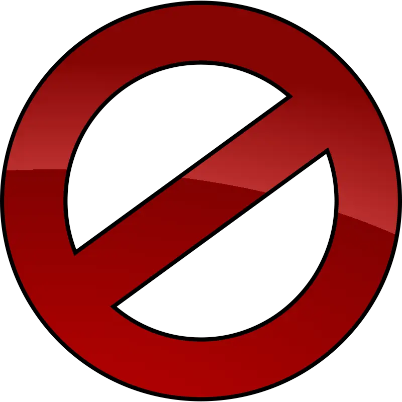 Red Prohibited Sign Logo